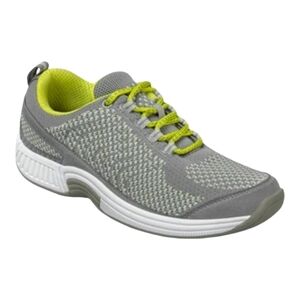 Gray and Yellow Athletic Sneakers